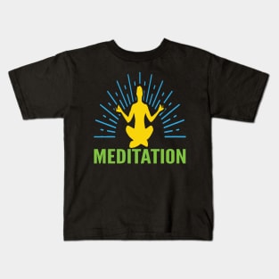 Meditation Mindset Yoga Kids T-Shirt